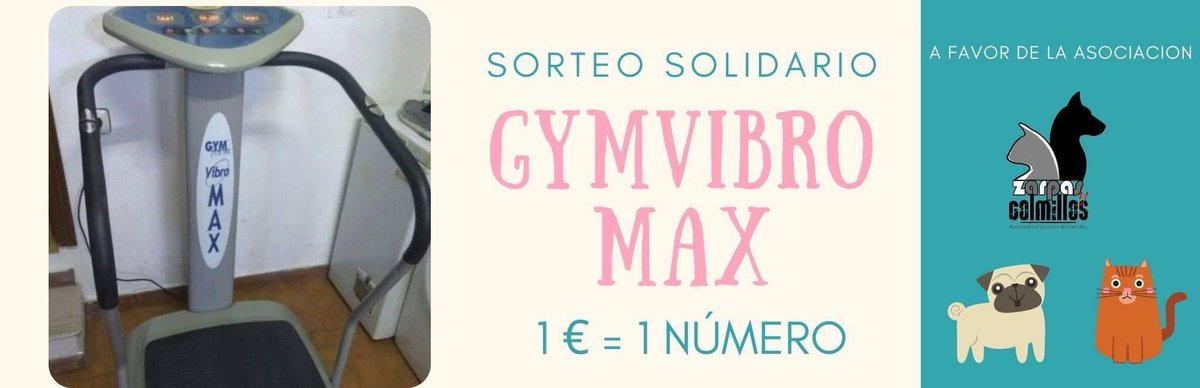 ¡¡¡Sorteo solidario plataforma vibratoria GYM VibroMAX!!!

Tenemos 300 números a 1 EURO cada uno.
Entrad en el evento para comprobar los números disponibles: buff.ly/38dResg

Si queréis participar:
CONCEPTO 'SORTEO PERROS'