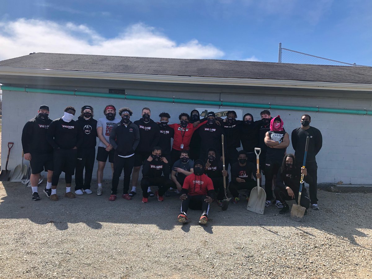 The Vulcans are out in the community today. Thank you Belle Vernon youth baseball and softball for allowing us to help set up the youth fields.