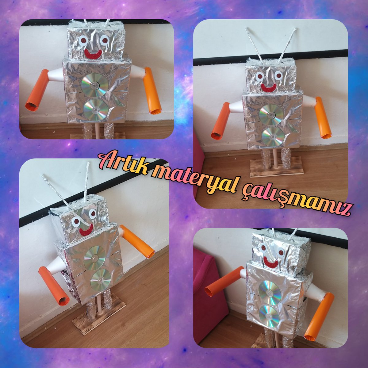 Meltem Özdemir Yücel Ayancık Fatih İlkokulu Bu haftanın konusu artık materyal çalışmaları. Geri dönüşümle ilgili eğitici videolar izledik. Artık materyallerle neler yapabiliriz diye konuştuk ve robot tasarlamaya karar verdik <a href="/halitnihat/">Nihat ERGÜL</a>  @Ayancik57_MEM <a href="/ayancikfatihio/">Ayancık Fatih İlkokulu</a> <a href="/ZekiAKIN20/">Zeki AKIN</a>