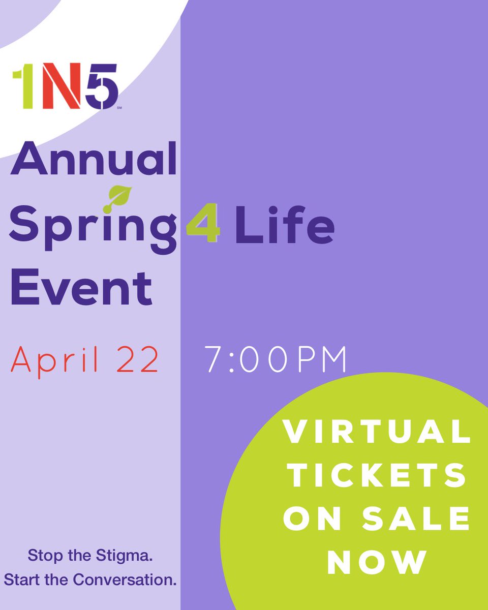 1N5_org's tweet photo. Join us for our annual #Spring4Life (virtual) event to raise funds used to serve the #mentalhealth needs of our local #families and #educators! https://t.co/OS8cuBun8L
 #stopthestigma #SuicidePrevention https://t.co/TtYJ5Mfja4