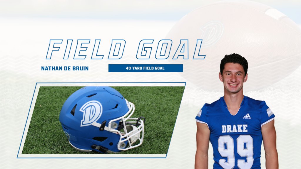 DrakeBulldogsFB's tweet photo. Bulldogs take a 10-6 lead on De Bruin's 43-yard boot!

#GameChangers https://t.co/VEjcHxA9bU