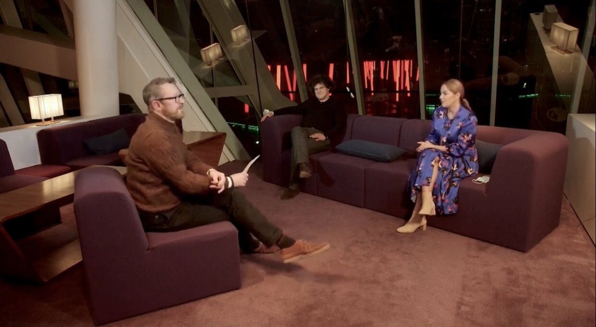 Many thanks to <a href="/molloyjohn/">𝗝𝗼𝗵𝗻 𝗠𝗼𝗹𝗹𝗼𝘆</a> <a href="/CelineSoprano/">Celine Byrne</a> and <a href="/sergioalapont/">Sergio Alapont</a> for sharing their insights into #LaBoheme during this evening’s interval. Just a few minutes to go before we return with Act 3. <a href="/BGETheatre/">Bord Gáis Energy Theatre</a>