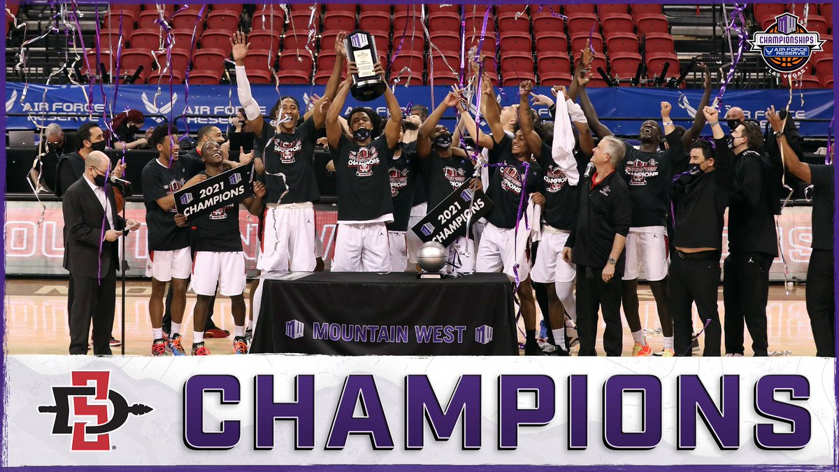 𝗧𝗢𝗨𝗥𝗡𝗔𝗠𝗘𝗡𝗧 𝗖𝗛𝗔𝗠𝗣𝗜𝗢𝗡𝗦

<a href="/Aztec_MBB/">San Diego State Men's Basketball</a> wins its sixth #MWMBB tournament championship!

#MWMadness | #GoAztecs