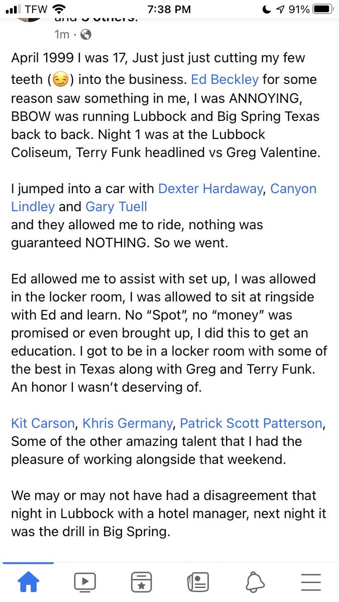 hXcFuller's tweet photo. April 1999. 17 year old punk @$$ kid, long weekend in Lubbock Texas with Bad Boys of Wrestling. Surrounded by the best in Texas, 2 Hall of Famers headlining. No “Spot”, No “payday”, just an education. I didn’t deserve this, but I’m forever grateful. #BBOW #TerryFunk https://t.co/s3RZtzW4Tf