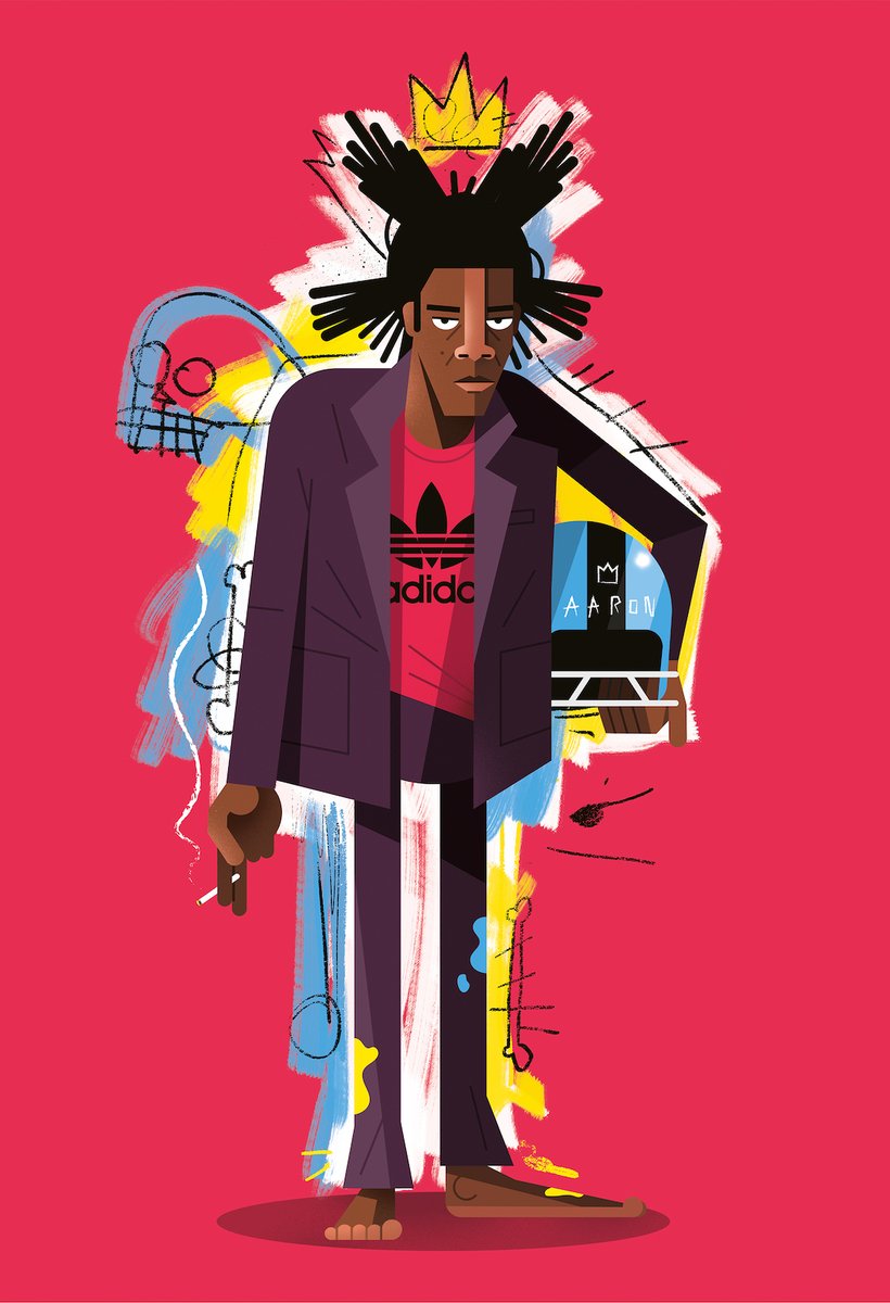 For illustrator @daleedwinmurray, hip-hop and sports influence his clean, stylized designs. Tap into his process: adobe.ly/2OoKvVu