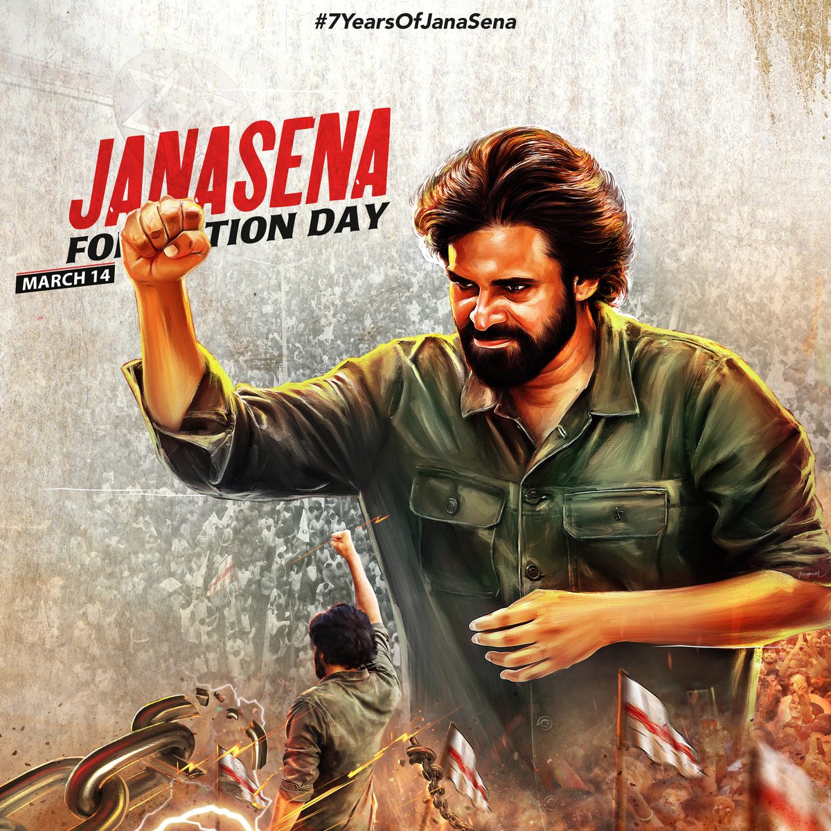 RahulSreepathi's tweet photo. #7YearsOfJANASENA
Janasena Formation day ❤️💪 https://t.co/mobej1ZKUJ