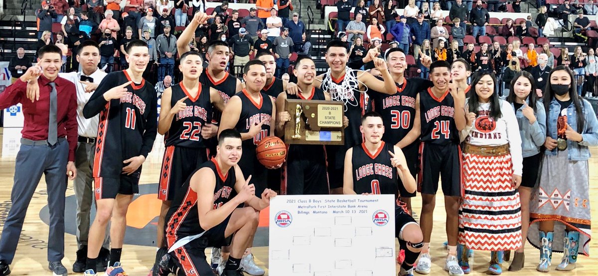 ndnsports's tweet photo. Congratulations to the Lodge Grass Indians, out of Montana, on winning their Back-to-Back Class B Boys State Championship tonight!!!
#NativePreps #CrowTribe #2021 https://t.co/4CnDXYr0Kh
