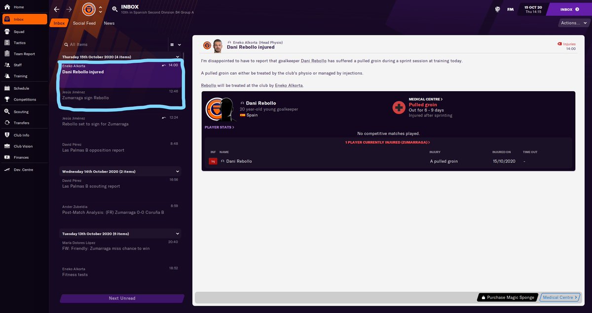 MichaelGVine's tweet image. I think this is a new record for me... Injured 1 hour 14 minutes after signing! #FMProblems