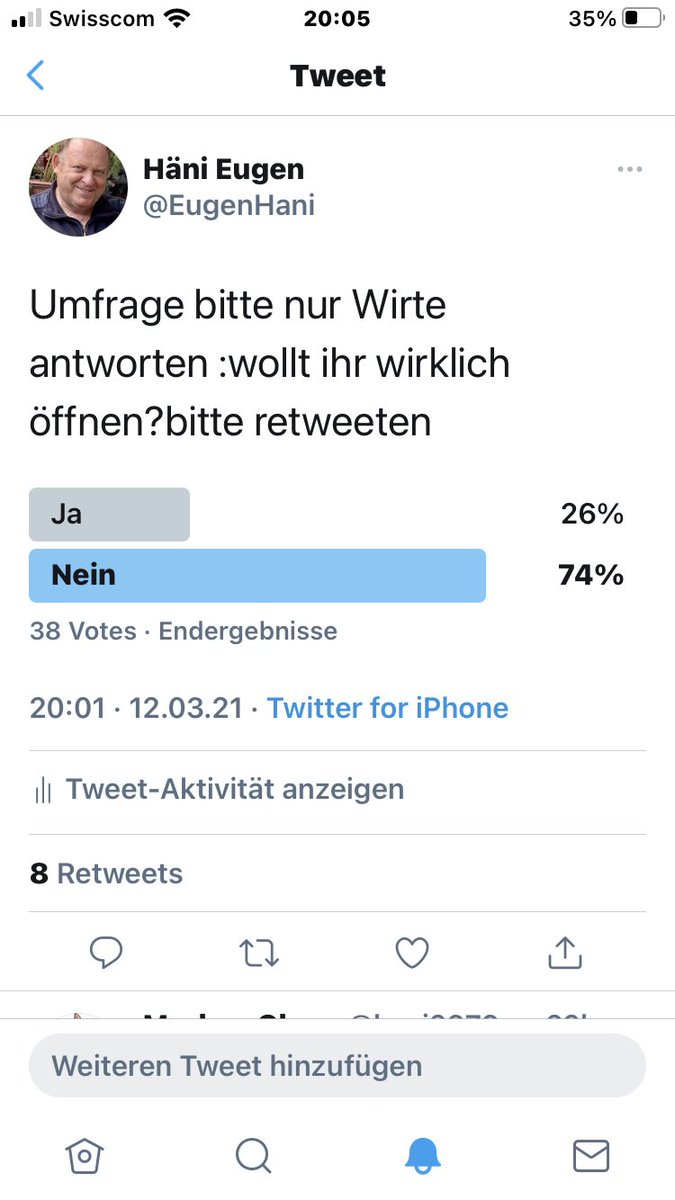 <a href="/ruediloeffel/">Ruedi Löffel</a> <a href="/Thinktwice_gell/">OberObst</a> <a href="/DKHY/">Dirk Hany</a> <a href="/GastroSuisseCH/">GastroSuisse</a> <a href="/mueller_adrian/">Adrian Müller</a> <a href="/watson_news/">watson News</a>