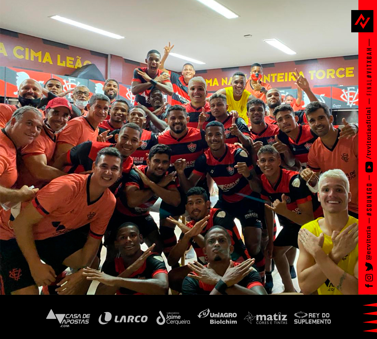 Ecvittoria's tweet photo. CONTRA ESSE TIME É FÁCIL! 🙌🏽

Valeu o empenho, a garra e união desse time, composto em sua maioria por jogadores da base.

Estamos cada vez mais fortalecidos. Esse clássico valeu MUITO! Obrigado, Nação!

#PegaLeao #SouNego https://t.co/kCFXsKzJdA