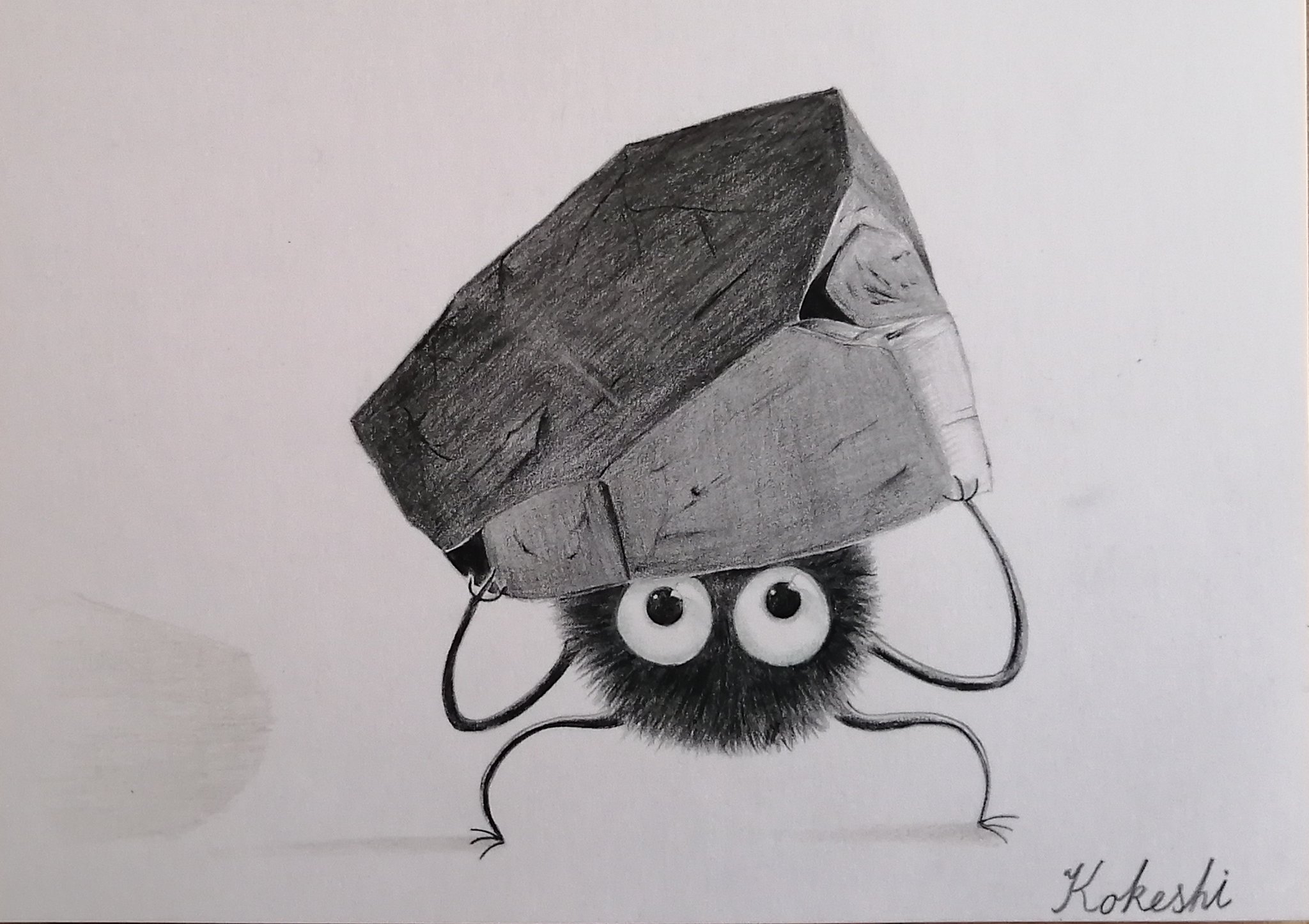 Kokeshi 色鉛筆で石炭を運ぶまっくろくろすけ ススワタリ を描きました いろんな人に見てもらえたら嬉しいです ジブリ まっくろくろすけ 絵描きさんと繋がりたい 色鉛筆画 アナログ絵 T Co Mu0s6tw5rc Twitter