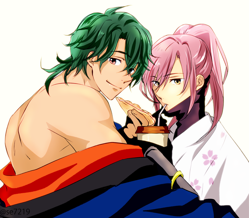 「コラボカフェのちびキャラパネルが一緒にピザ食べてるみたいな並びで可愛かった～～～」|（ｾ）🔰のイラスト