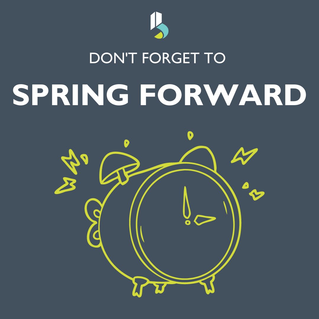 Don't forget to set your clocks ahead because we're springing forward overnight! 
#BCOtogether #DaylightSavings