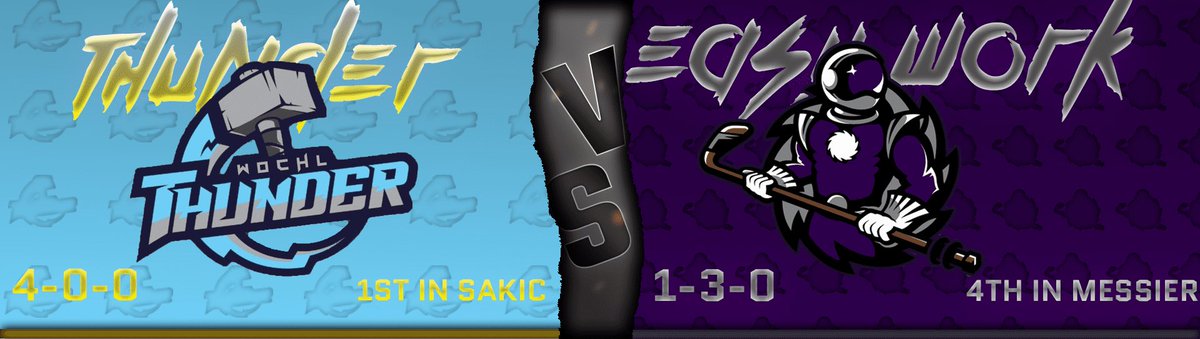 Saturday night hockey as the Thunder have two sets with Easy Work live at 9 pm on YouTube.