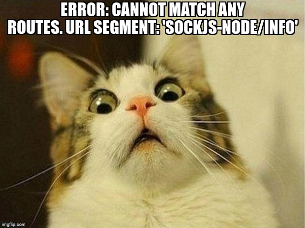 overflow_meme's tweet image. Error: Cannot match any routes. URL Segment: 'sockjs-node/info' stackoverflow.com/questions/6641… #angularuniversal #angular #sockjs