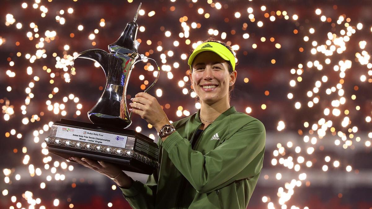 She’s so happy I love seeing her like this!! 🥰🥰 Congrats champ!! 💪👌👑 <a href="/GarbiMuguruza/">Garbiñe Muguruza</a>