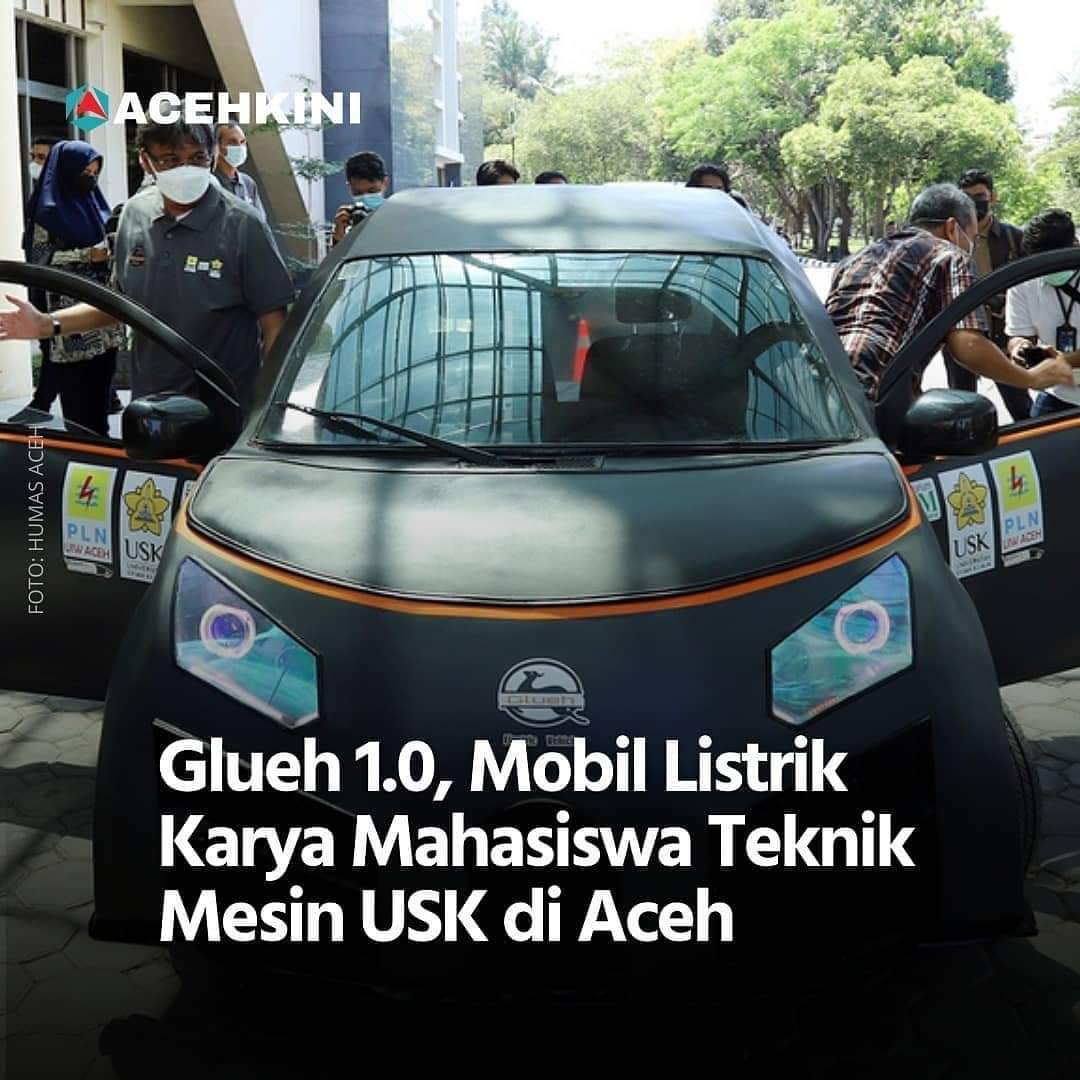 _812ez4_P4hl3v1's tweet photo. Mahasiswa Teknik Mesin Universitas Syiah Kuala (USK) Aceh, melahirkan Inovasi dgn meluncurkan mobil listrik yg diberi nama “Glueh 1.0”. berkapasitas untuk 2 org, baterai 4200 Wh, daya 3500watt, berat 500kg 

Nama 'Glueh' diambil dari kata Bahasa Aceh yang berarti Kancil.⁣ https://t.co/lfJpcRLKdO