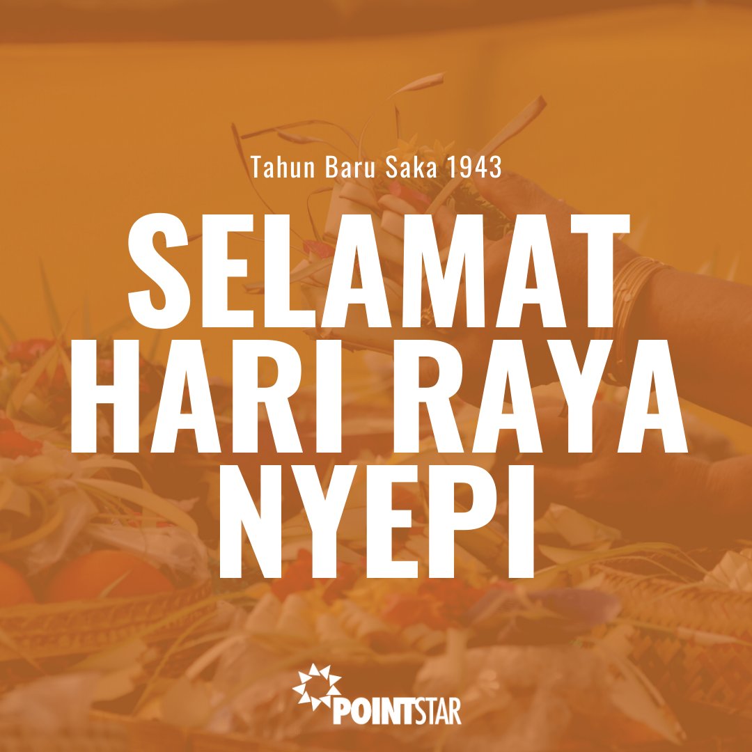 PointStar_ID's tweet photo. Selamat Hari Raya Nyepi Tahun Baru Saka 1943. Semoga kita semua selalu diberikan kelimpahan kesehatan, kebahagiaan, dan kesejahteraan. 

#nyepi #nyepi2021 https://t.co/weQgAfjgoP