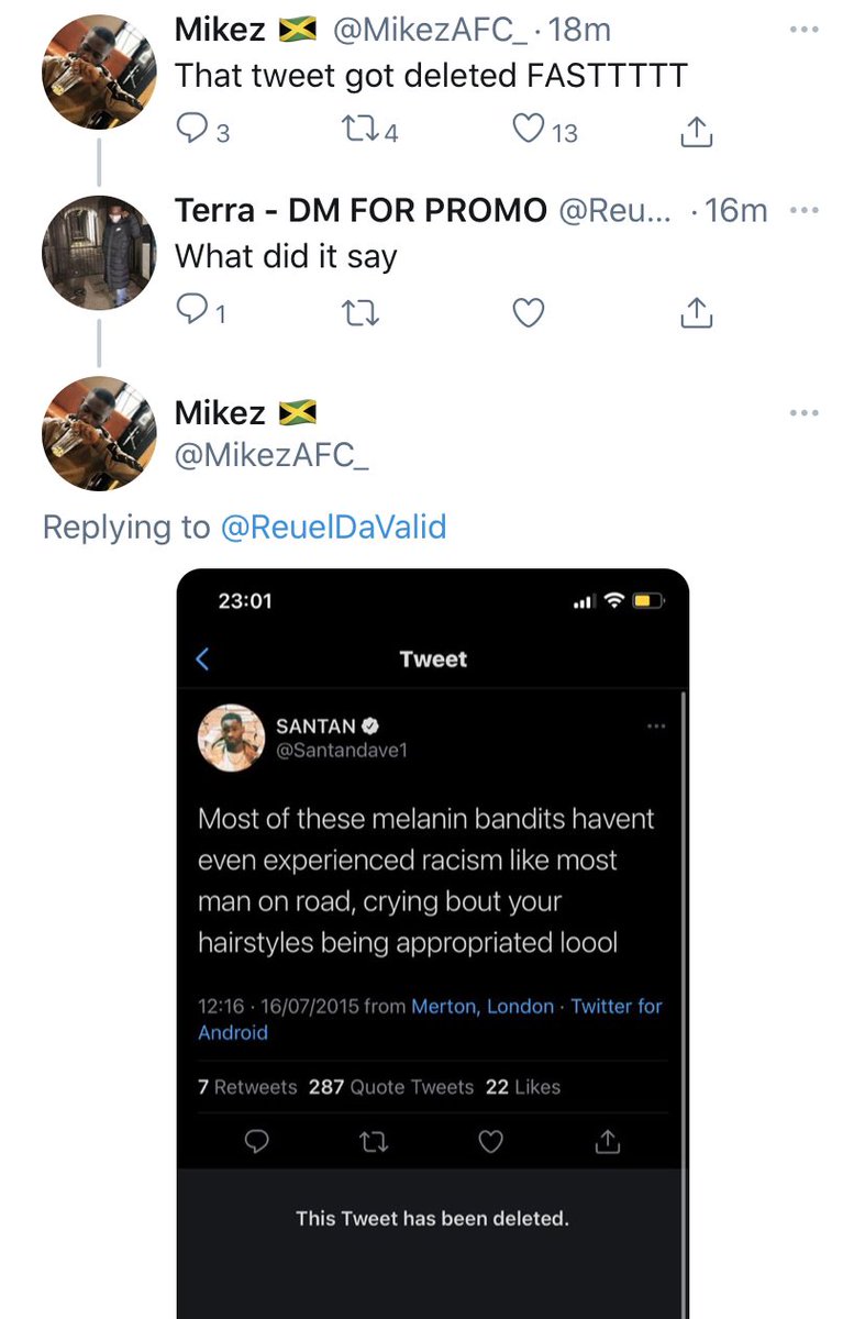santandave had something to say in a tweet and delete.
