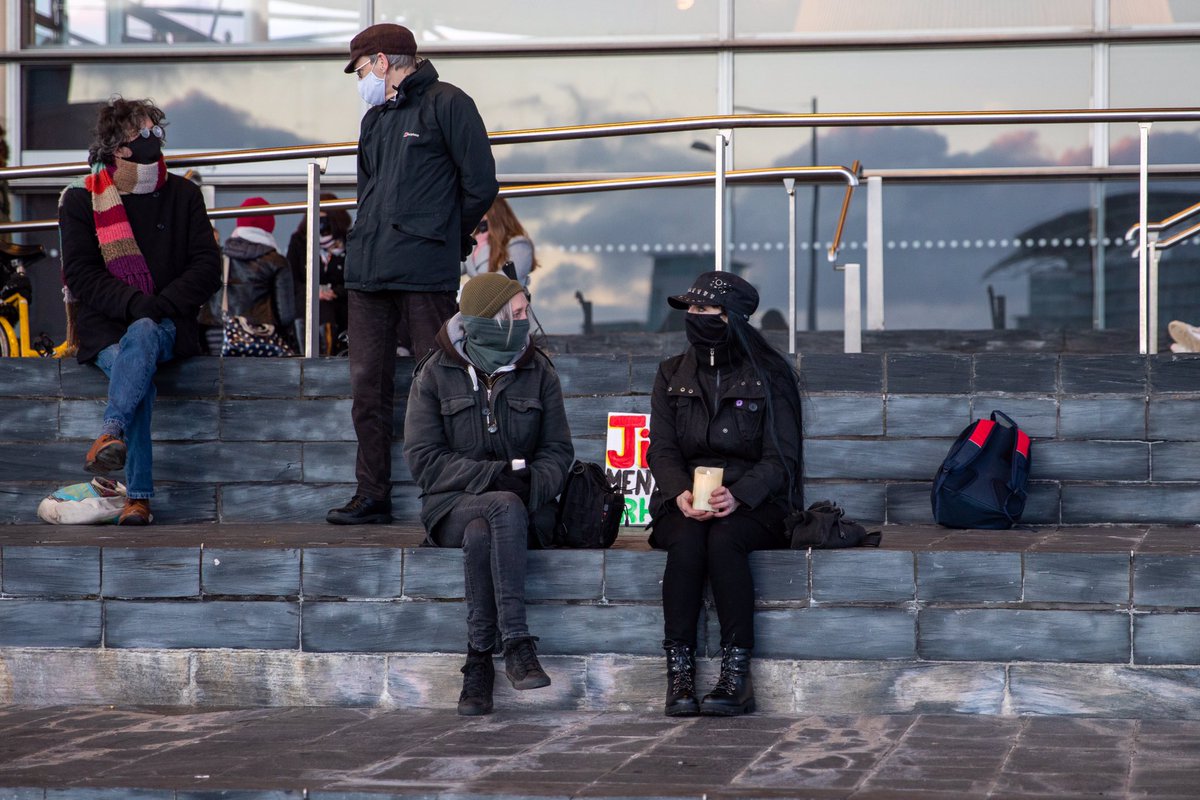 lilyphotoj's tweet photo. Protest held in place of the cancelled Reclaim These Streets vigil at the Senedd, Cardiff #photojstudent #ReclaimTheStreets #notallmenbutallwomen https://t.co/g9LIwcjrWh