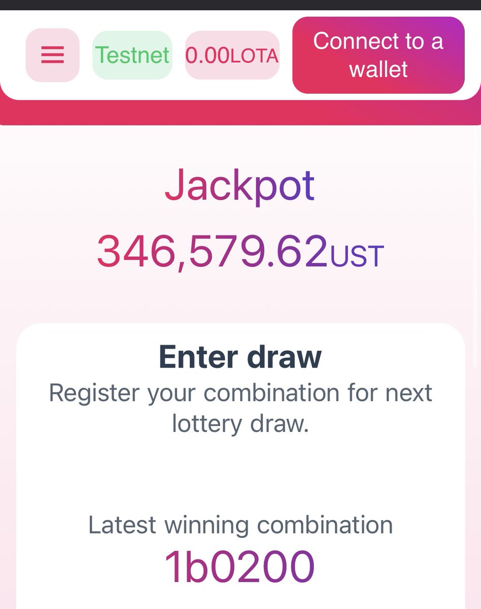 LoTerra! Imagine a millions $ jackpot won by someone and you LOTA holder will get up to 20% of this 🤑🤑🤑 can’t wait the public sale t.me/LoTerra loterra.io