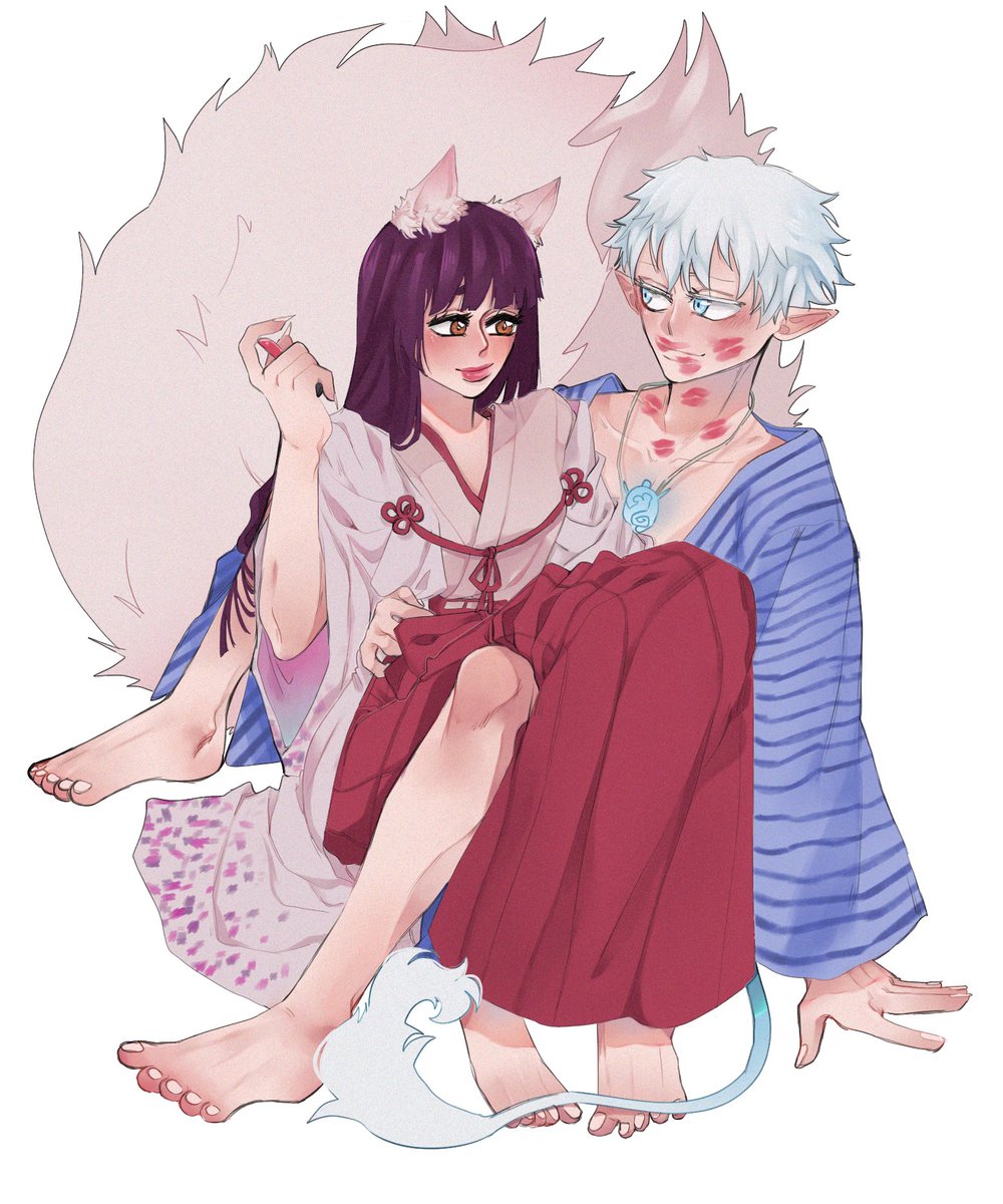 Kiomeyasha9's tweet photo. ⛔️!!!NOT MY ART!!!!⛔️

These BEAUTIFUL pieces were commissions I got done by @cjkhalifD1 for the first one, and the second was done by @EniToons.

#aonoexorcist  #青の祓魔師 #rinokumura #izumokamiki
#神木出雲 #奥村燐 https://t.co/E5VyQUf4dQ