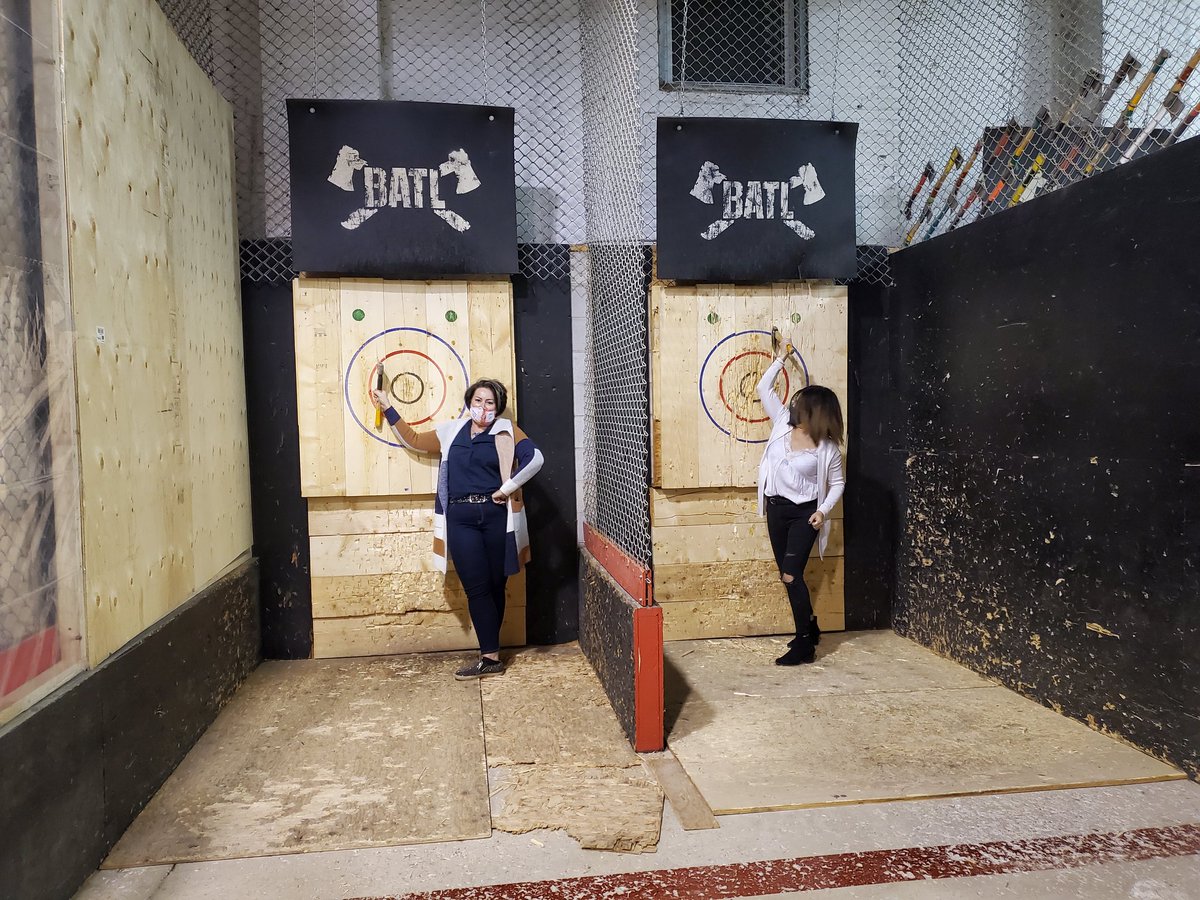 Celebrated another year around the sun with some axe throwing! Harder than I thought and fun (that's stay I said) 🤣