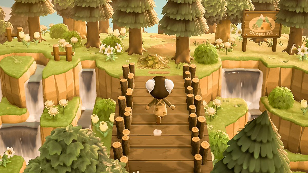 mushieforest's tweet image. a little land bridge 🌿🪵

#acnh #animalcrossing