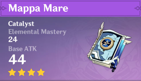 honorable mention: the mappa mare is the best f2p option for ningguang, in case you dont have any of the above listed 4* or 5* catalysts! the additional elemental damage from its ability is very handy, especially with a turret such as fischl or xiangling for elemental reactions!