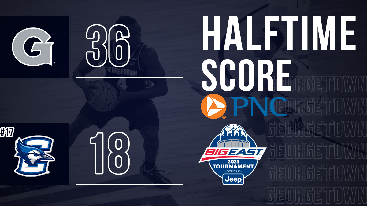 GeorgetownHoops's tweet photo. At the half https://t.co/jqHneGzvwr