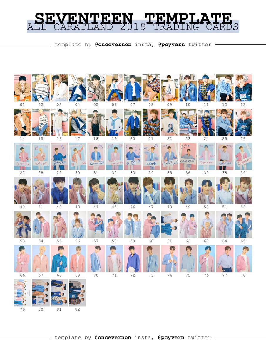 full trading card templates for ideal cut korea, ideal cut the