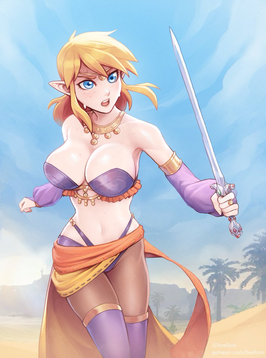 brellom's tweet photo. Female Link (dancer) in the Desert https://t.co/s8ea73xl01