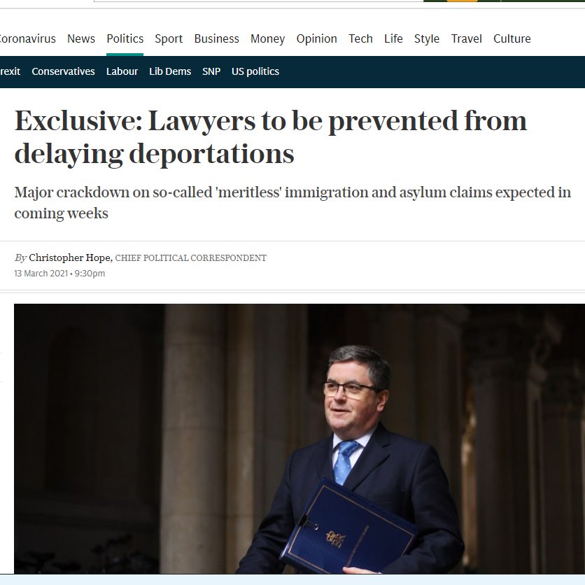 BetNav's tweet image. Comes to something eh @BorisJohnson if the Torygraph is calling your policies #meritless #deportations #ToryScum