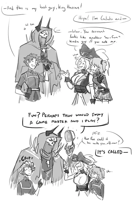so if @ClinickCase 's gudao and my gudako met, we'd immediately have servant problems 
