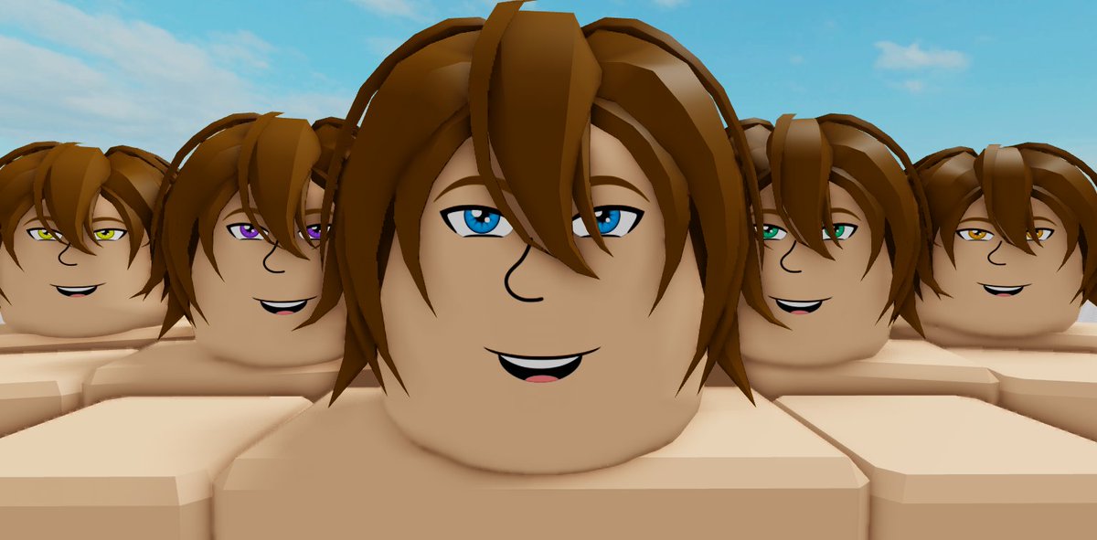 Sam4lifeROBLOX's tweet photo. Been messing around making a detailed face for a future character creation system. The plan is to customise the shape and colour of each facial feature (i.e. eyes, brows, nose, mouth, etc.). Quite impressed for my first attempt! #RobloxDev @Roblox https://t.co/BlKeVi3uZ8