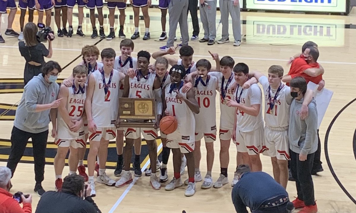 5A Boys State Basketball Title Game

Maize 55 Topeka West 43- Final

First ever state basketball title for the Eagles. Congrats to HC Chris Grill.