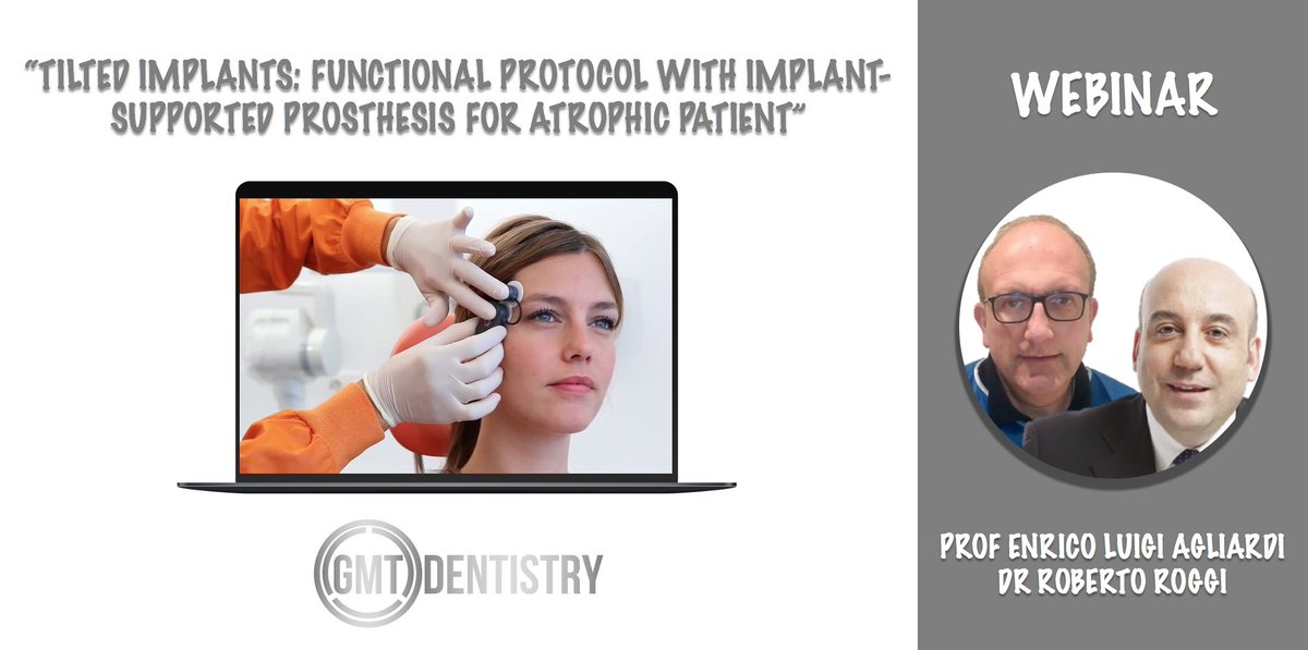 This Wednesday (24th) at 6:00pm, we are joined by Prof. Enrico Luigi Agliardi and Dr. Roberto Broggi for a Webinar entitled "Tilted Implants: Functional Protocol with Implant-supported Prosthesis for Atrophic Patient." 🎓

Register and learn more here: us02web.zoom.us/webinar/regist…