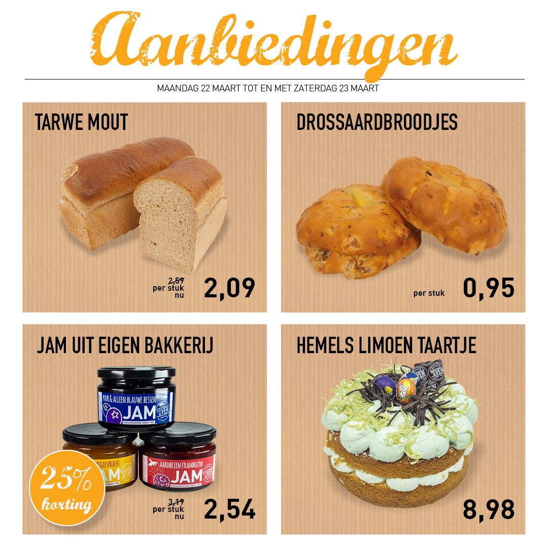 Onze aanbiedingen van volgende week! Bezoek onze winkel of bestel direct online in de webshop op webshop.bakkervandeven.nl 

#100%volkoren #volkorenspecialist #volkoren #bakkervandeven #venhorst #boekel #uden #gemert #beekendonk #stanthonis