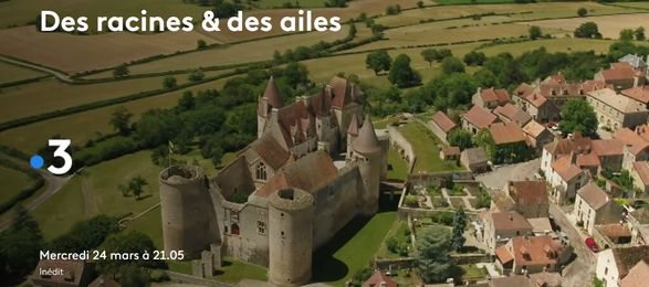 📺Des Racines et Des Ailes, le 24/03 à 21h05, sur France3 vous emmènera en Terres de Bourgogne😍 avec le château de Germolles, la vallée de la céramique et la manufacture de Digoin, le Charolais-Brionnais et sa tradition d’élevage, Bouzeron et les vignerons de la Côte Chalonnaise