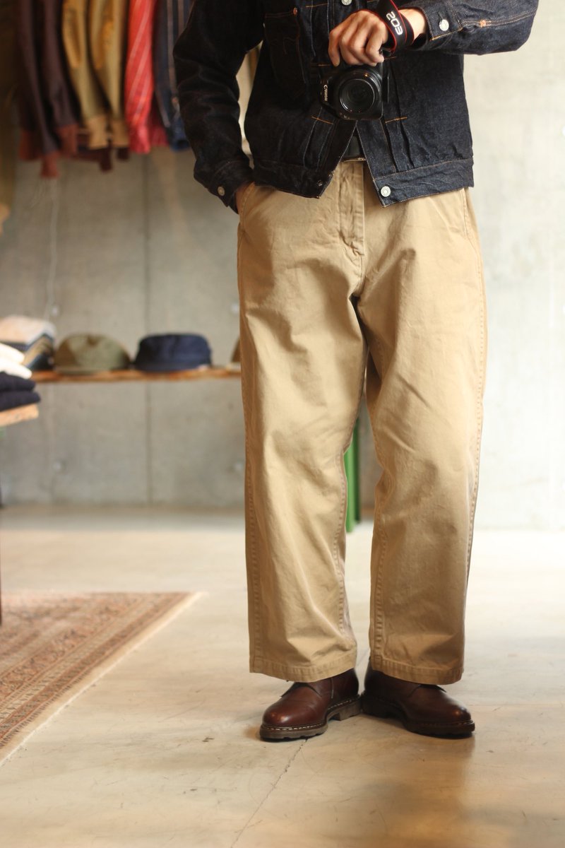 Smart Clothing Store Harajuku 大好きでたまらない肉厚でタフな素材感で極太のワイドシルエットの チノパン 春はgジャンに合わせるしかない 王道のベージュ Sanca Gジャン チノパン サンカ Smaclo Smartclothingstore T Co Ltbngjlrpb