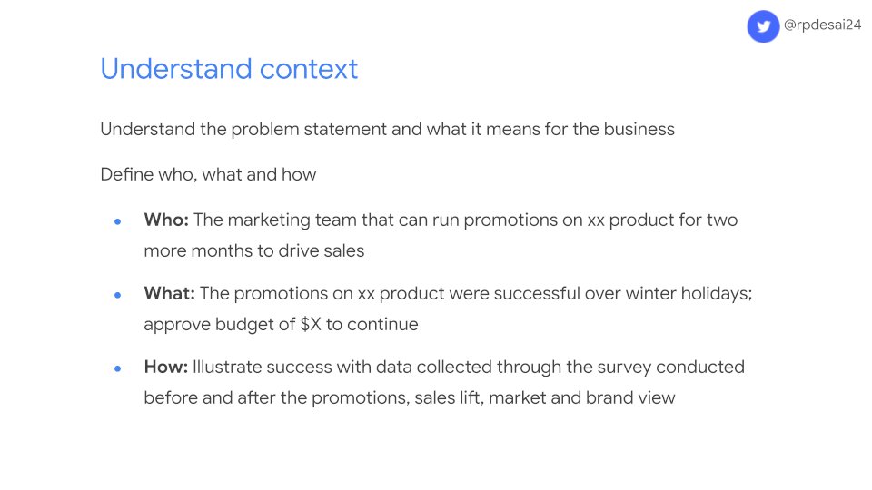 Before starting with the art of storytelling with Data Science, understand the context what the business means and looking for. 

Hear to <a href="/rpdesai24/">Rashi Desai</a> at bit.ly/iwdindia02 now LIVE with us to talk about #DataScience, this #IWD.

#IWDIndia2021