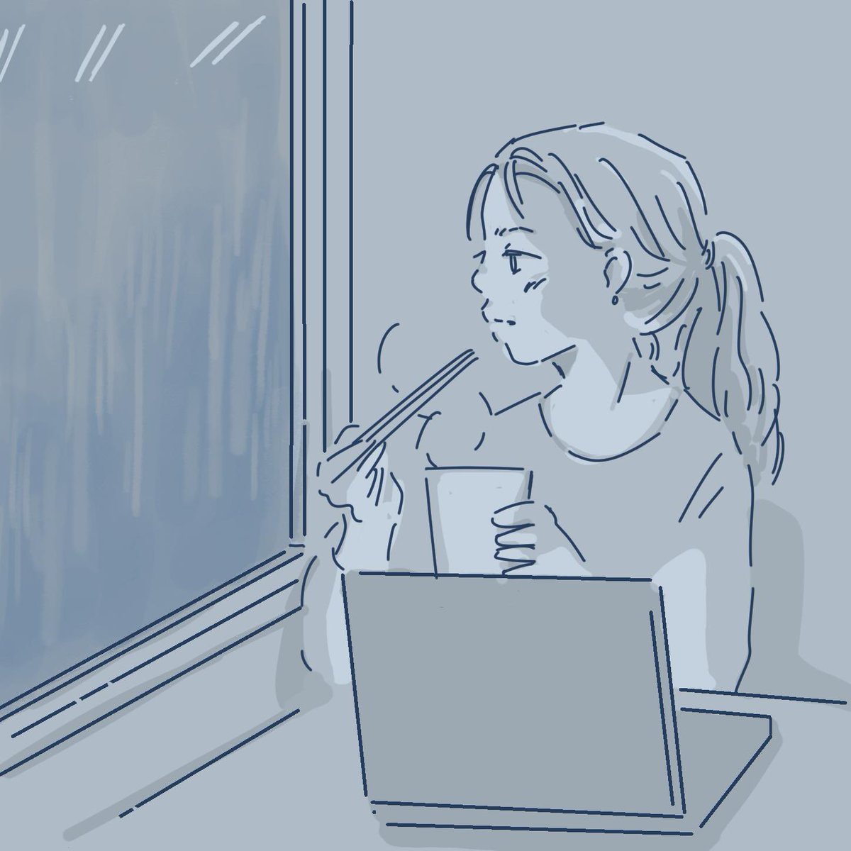 雨の日のイラスト 