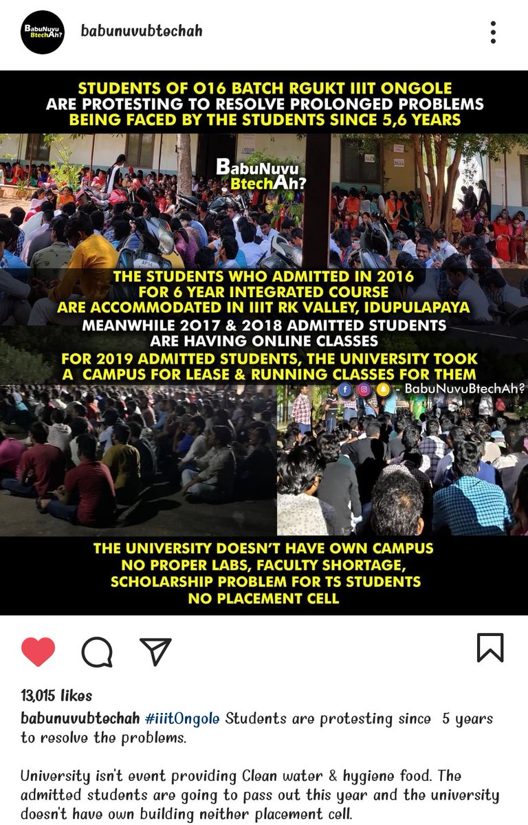 Parthu_Virat_18's tweet photo. #rguktongoleiiit #iiitongole #wewantcampus https://t.co/PVZNmSxonC