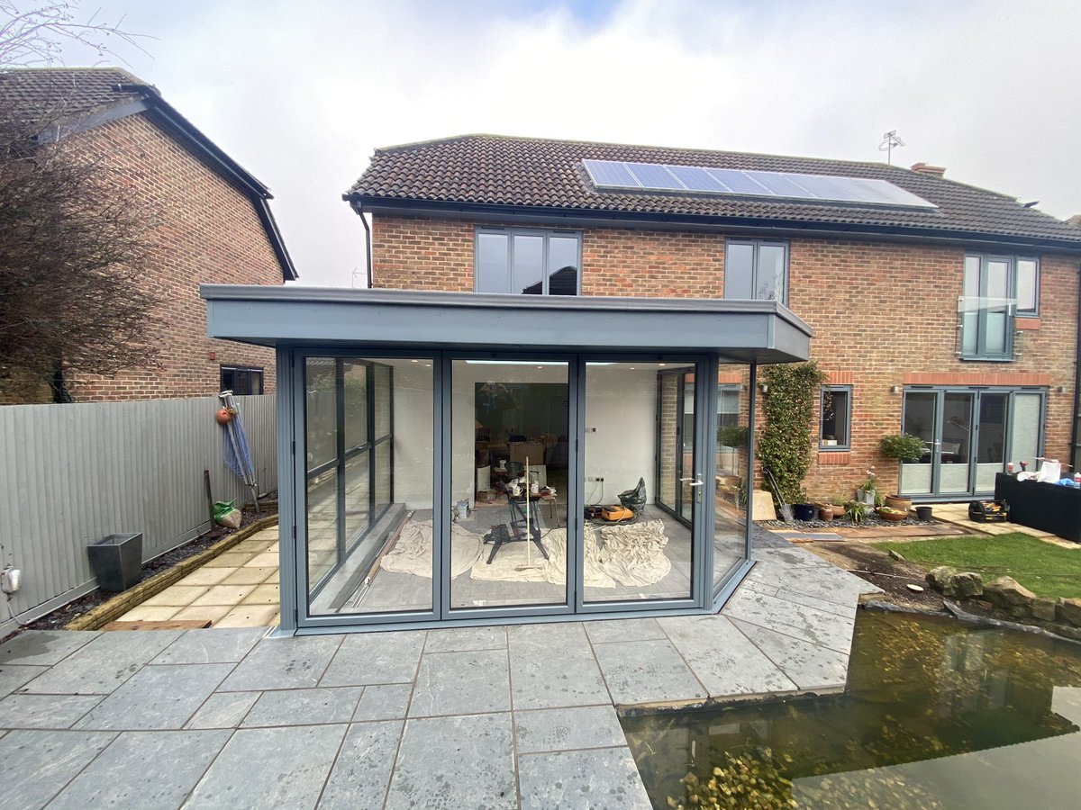 BarongWindows's tweet photo. IX250 #Orangery Installation in #Plumpton #sussex RAL7031 grey  #aluminiumwindows &amp; #aluminiumdoors complement with a #Flatrooflight #EastGrinstead #Felbridge #WestSussex #Barong #BarongConservatories #Lingfield #Crawley #WindowsEastGrinstead #DoubleGlazingEastGrinstead https://t.co/4lZPzYiO6Y