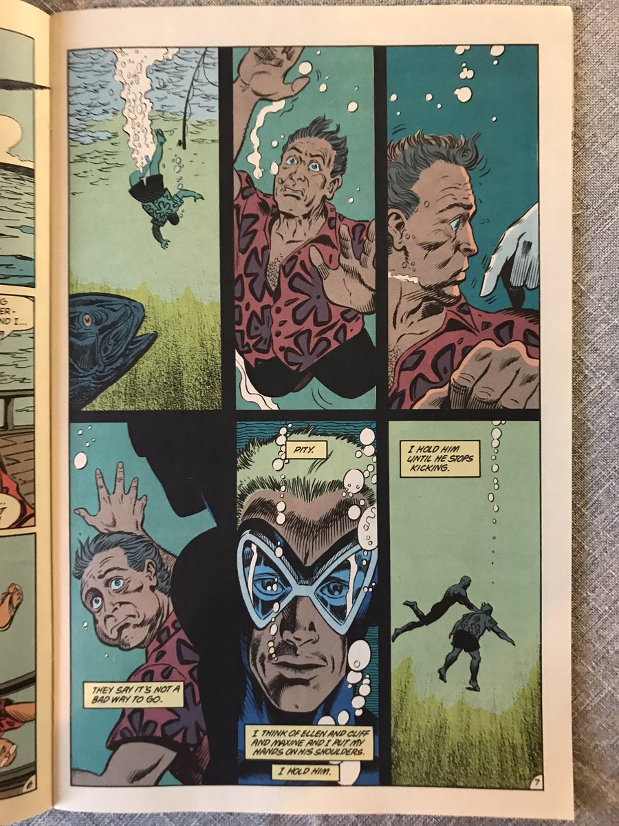 We all knew where that black suit was leading, right?Immersed in Buddy’s grief as we’ve been, it’s a challenge to feel pity as he rampages through his torturers here. But it’s a challenge Morrison isn’t 100% shy of. When he’s done his family are still dead. He feels nothing.