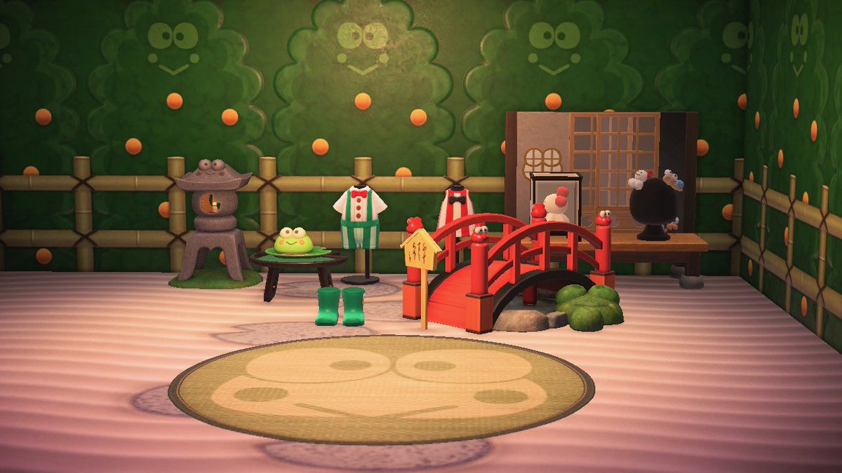 ねこまま サンリオ家具だけの1人企画リレー 17時担当 ねこまま サンリオ家具 けろけろけろっぴ 写真に写っている けろけろけろっぴの家具衣装一式を1名様 和風エリアをお造りの方に当たれ Follow Me Rt 締切 3 21 18 00 あつ森 あつ森