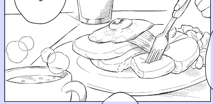 今日飯ばっか描いてる 