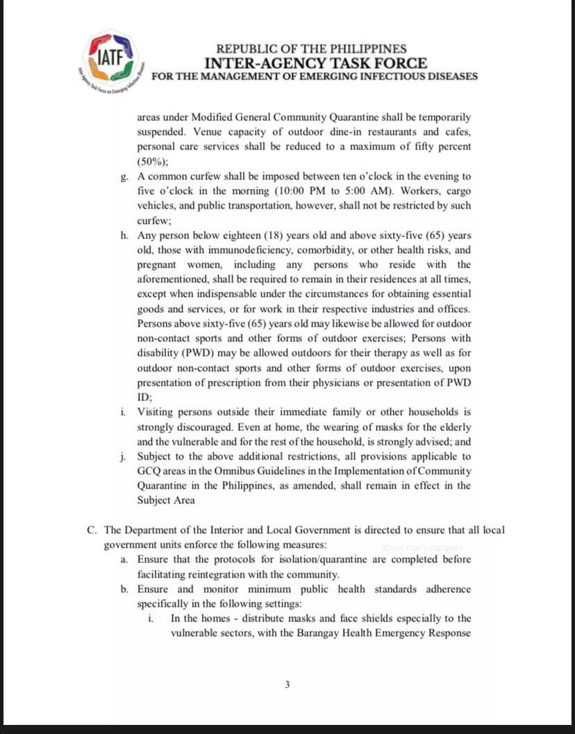 junangelo's tweet photo. Latest IATF Resolution: Balik #GCQ or General Community Quarantine ang Bulacan, Cavite, Laguna, Rizal at NCR (including Pateros) mula March 22 hanggang April 4, 2021. I For Pres. Duterte's Approval | The Philippines by @junangelo #EverydayWithJun https://t.co/qXKyxz0cOl