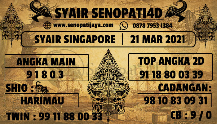 Slotsenopati4d's tweet photo. SYAIR TOGEL SINGAPORE 21 MARET 2021

WA : +6287879531384
Link daftar : https://t.co/4TGsdnIVPh

#senopati4d #syairtogel #prediksitogel #syairsingapore #togelonline #togelsingapore #prediksisgp #angkajitu #prediksijitu https://t.co/UN0Gyc47RX