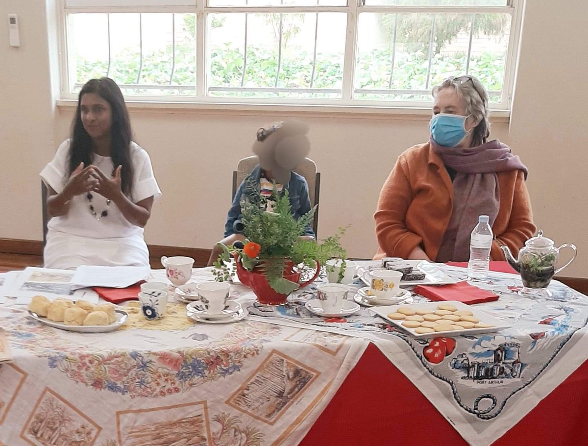 <a href="/Asher_Wolf/">Asher Wolf</a> I'm absolutely wrecked but facilitating a History of Tea chat w my friend was a pretty special afternoon. We're hoping to make it a regular Food+History+Diversity thing. Also... scones..